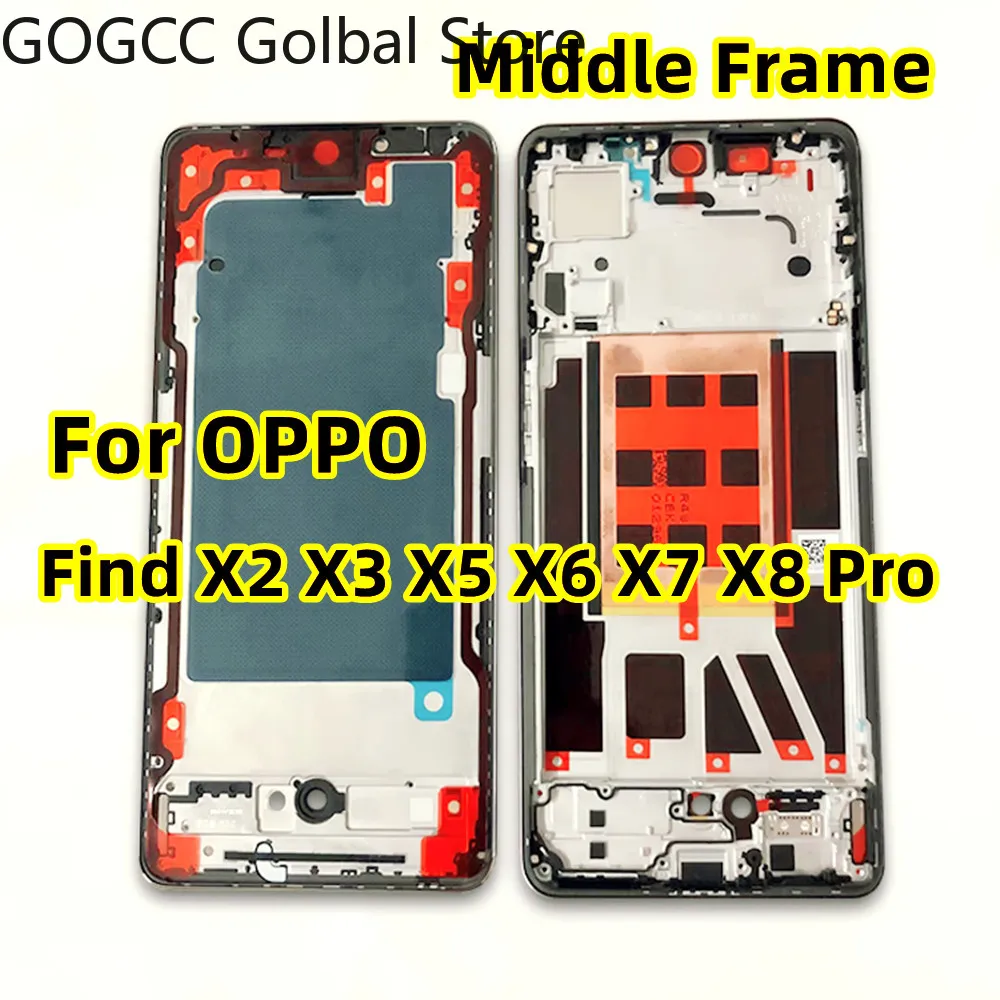 

Middle Frame Bezel For OPPO Find X3 X5 X6 X7 Ultra X8 Pro X Note X9 Front Screen Holder LCD Digitizer Plate Housing Replacement