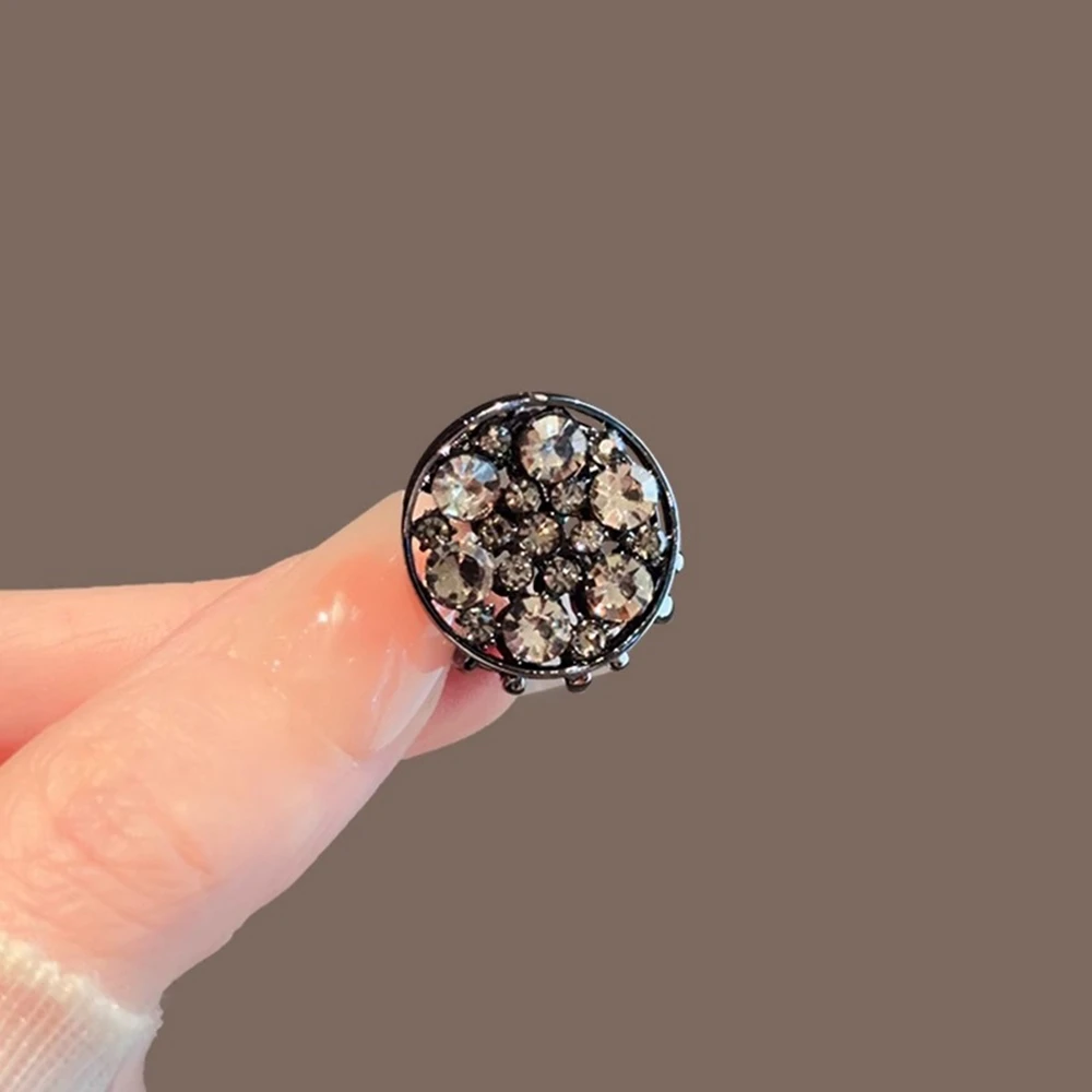 

New Rhinestone Round Shape Hairpins Exquisite Cute Mini Hair Claws Bangs Princess Hair Clips Women Hair Accessories