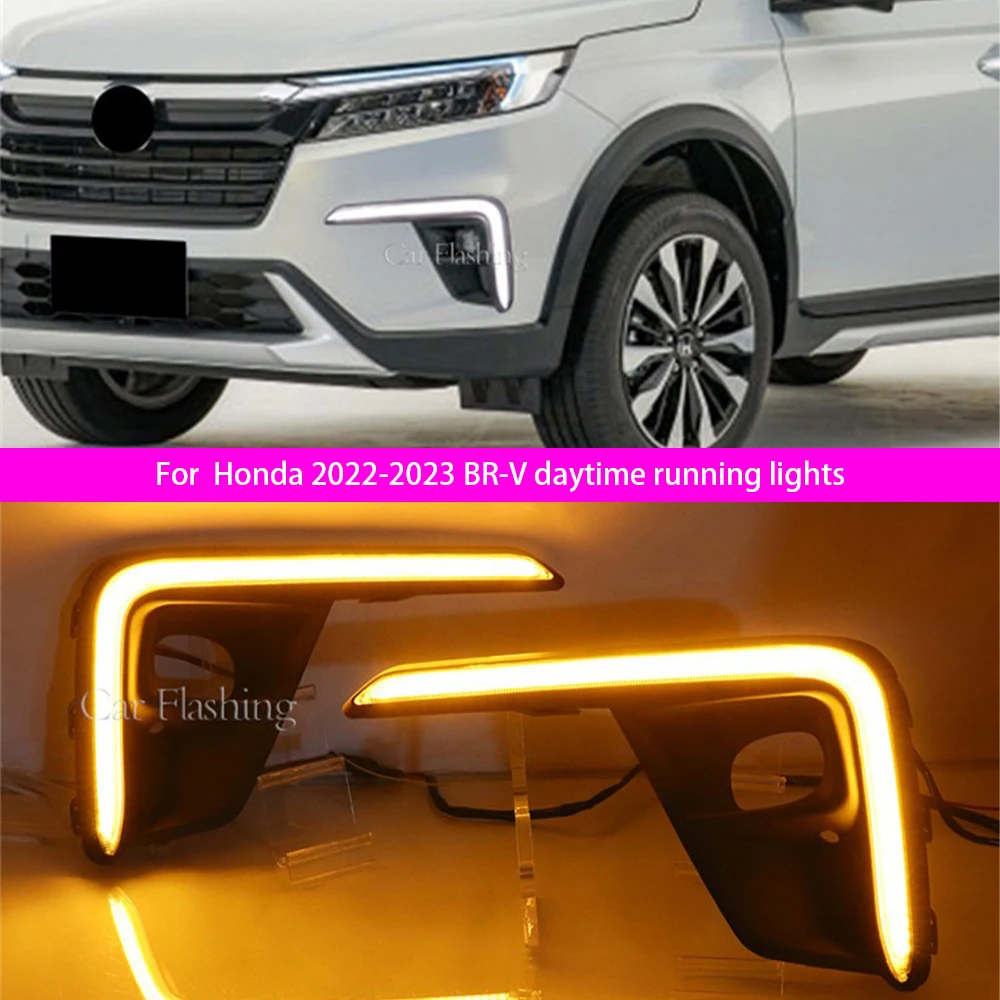 

For Honda 2022-2023 BR-V daytime running lights BRV running lights Southeast Asian version flowing front fog lights