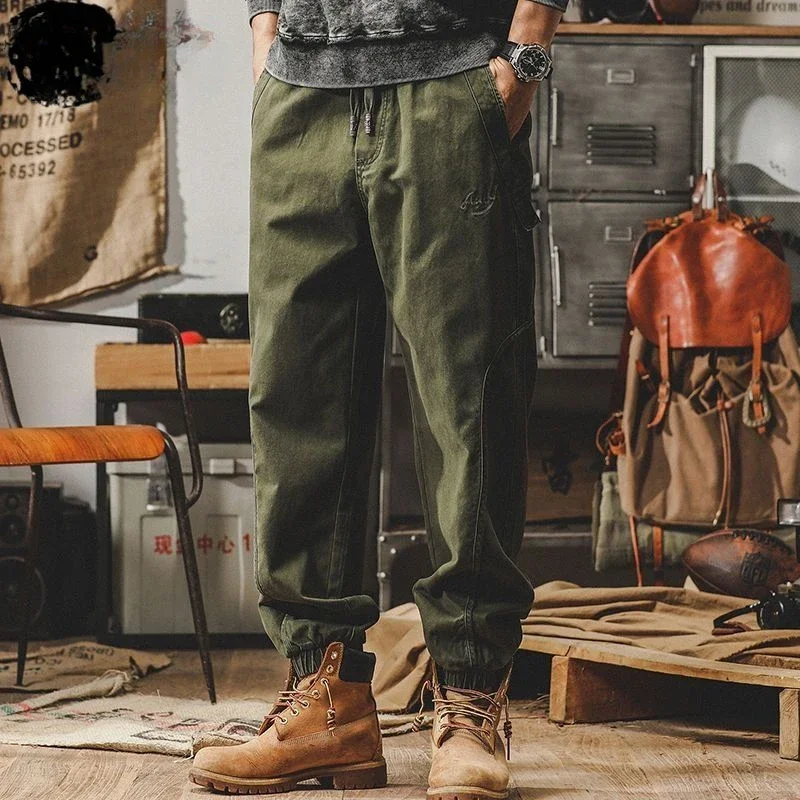 Pantalones informales ajustados para hombre, pantalones Cargo ajustados con múltiples bolsillos, ropa técnica holgada de calle estética Y2k Vintage barata