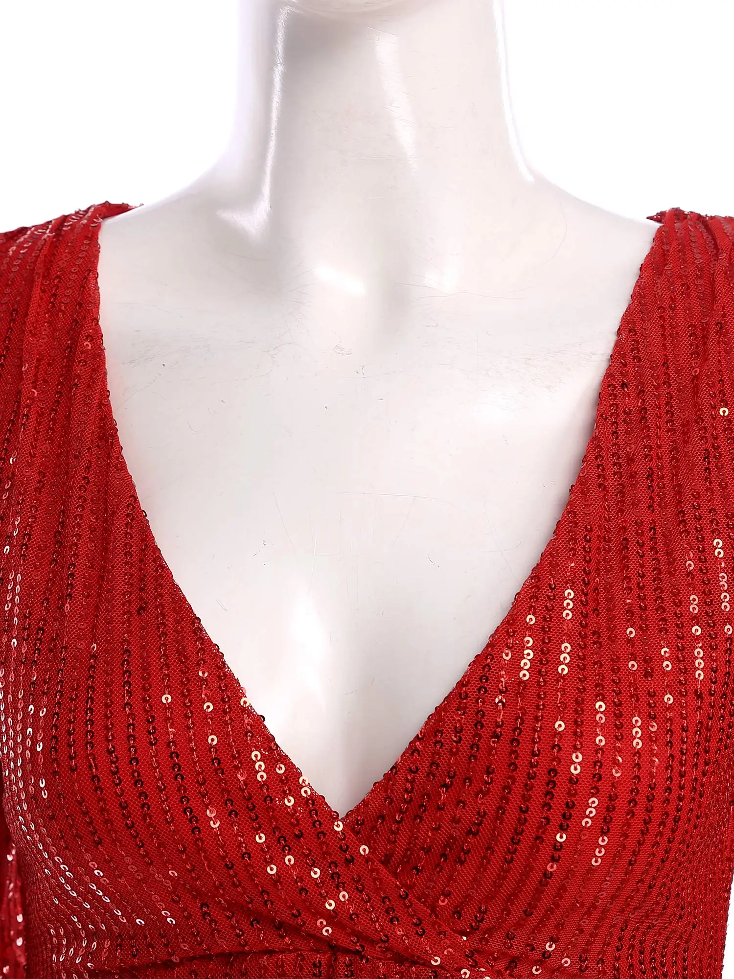 Abito da cocktail con paillettes da donna Abito bodycorn Abito da sera sexy con scollo a V senza schienale Abito da ballo da donna Glitter Vestido De Fiesta