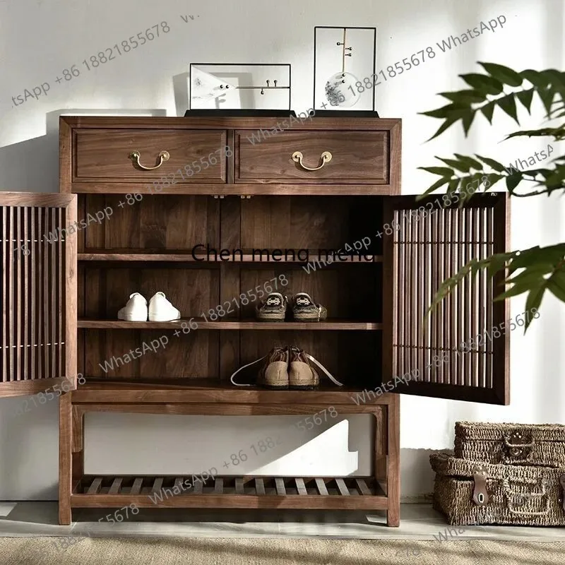 

RR New Chinese style North American black walnut, porch cabinet Song style, storage cabinet foyer cabinet