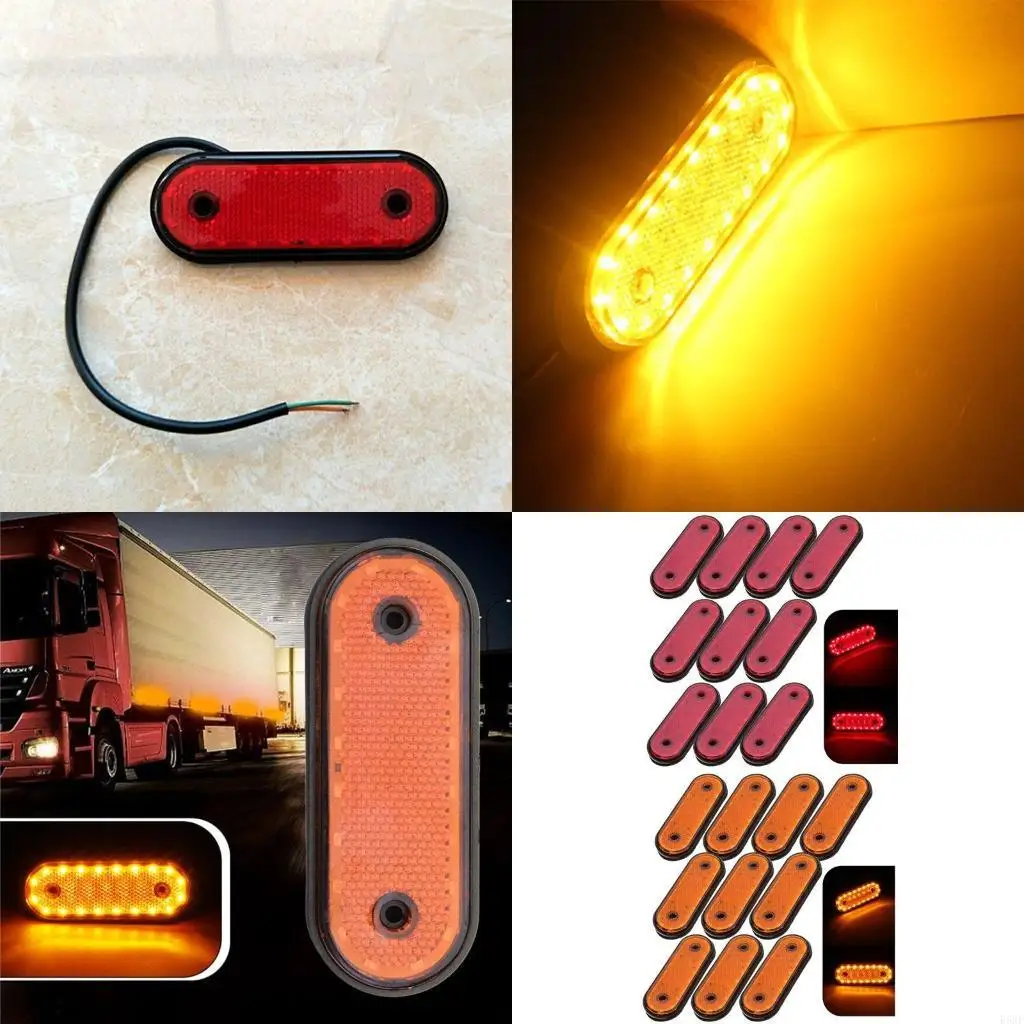 

Новинка 2025 года, 10 шт., светодиодный габаритный фонарь, передние и задние боковые габаритные фонари для грузовиков, прицепов,