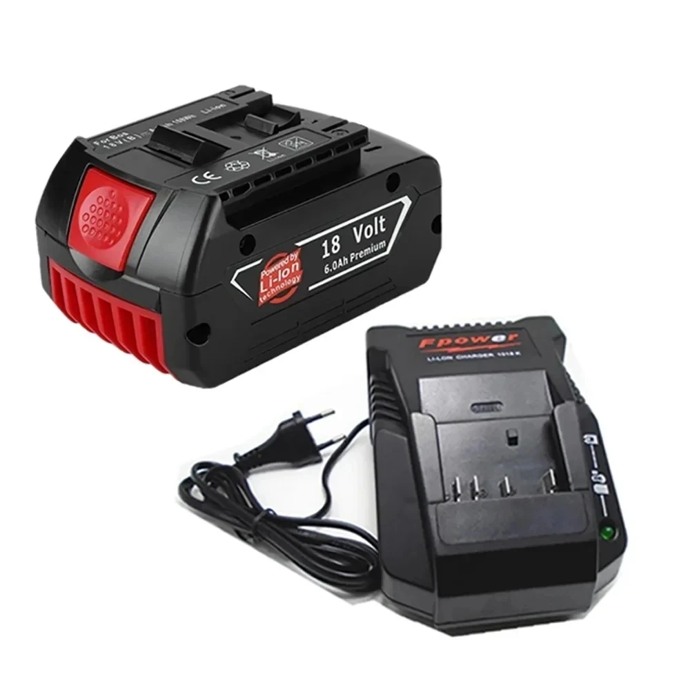 Imagem -05 - Bateria Recarregável Li-ion para Bosch 18v Power Tool Backup Substituição Portátil Luz Indicadora Bat609 10000mah Novo 10ah