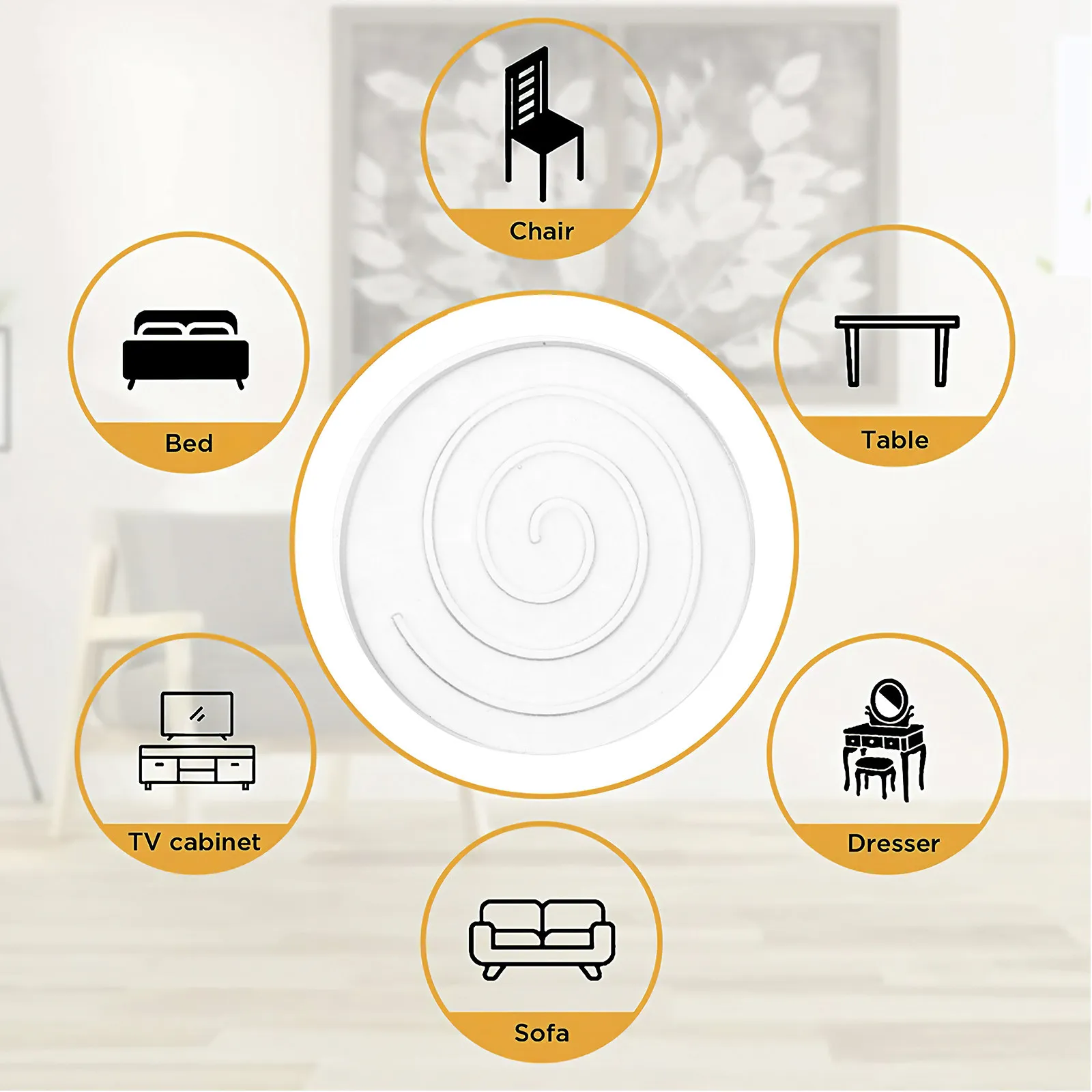 4Pcs Transparent Anti Skid Furniture Feet Pads Self Adhesive for Chairs Tables Stools Wood Floor Protector Mute Gripper Set