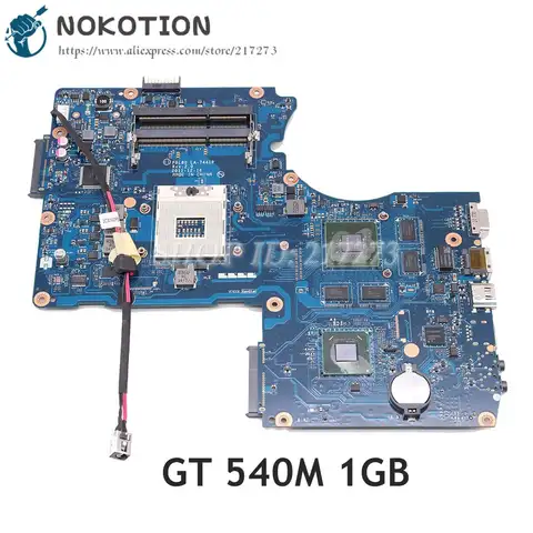 NOKOTION PC Motherboard For Asus K93S K93SV X93SV X93S MAIN BOARD PBL80 LA-7441P HM65 DDR3 N12P-GS-A1 GT540M/GT630M Free CPU