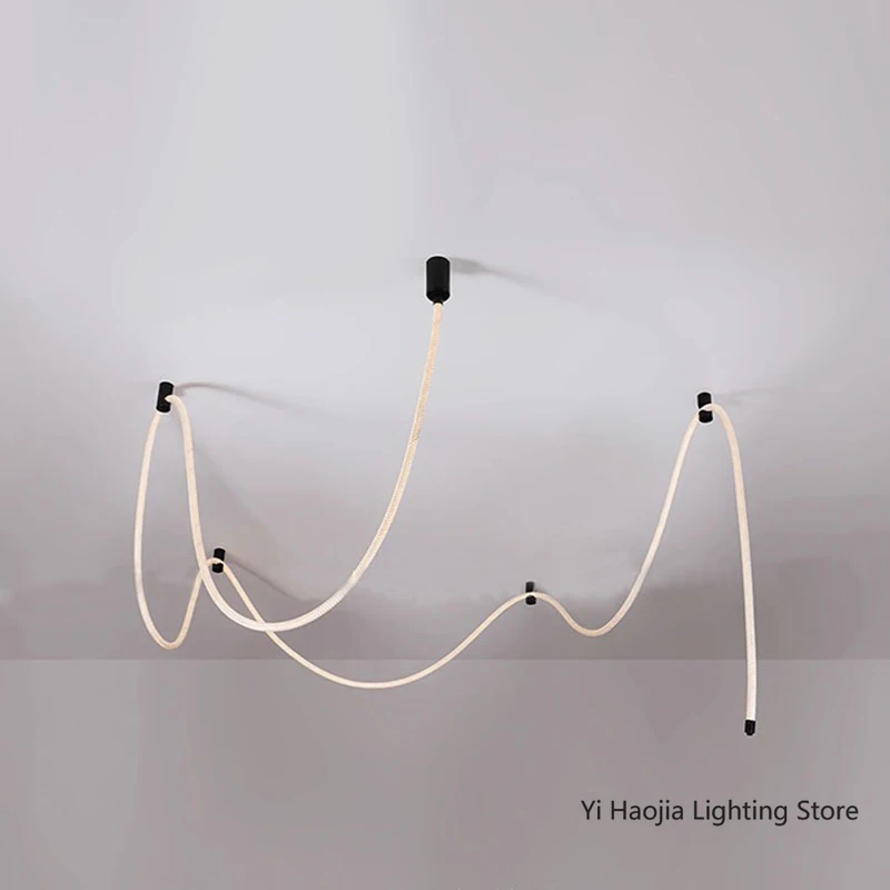 

Modern LED Ceiling Chandelier Personality Braided Hose Lamp Ceiling Living Room Bedroom LED Lights Nordic Home Decor Suspension