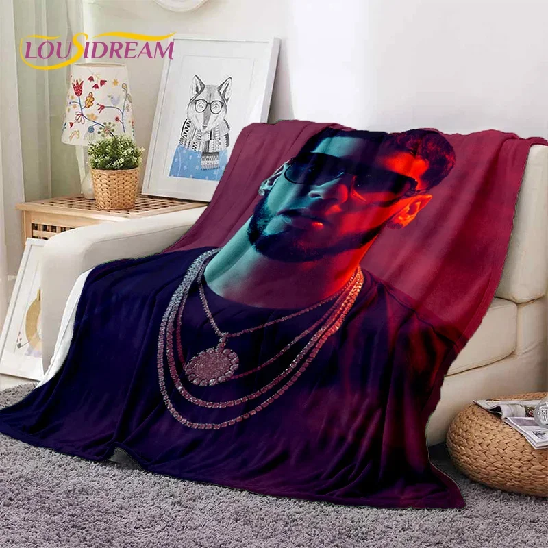 

Free Anuel AA Rapper Hip Hop Singer Soft Flannel Blanket for Beds Bedroom Sofa Picnic,Throw Blanket for Outdoor Leisure Nap Gift