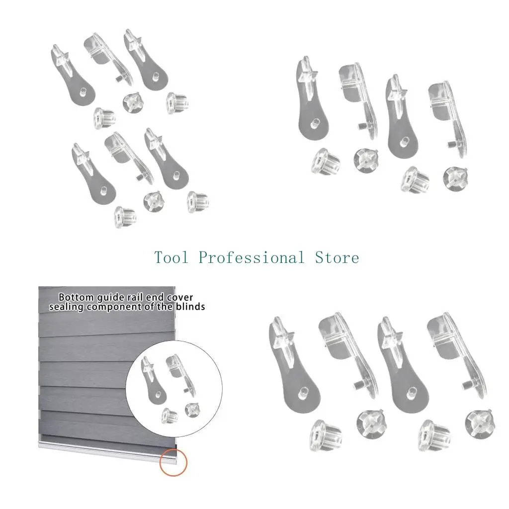 57QF Bottom Rail End Plugs For Blinds Compatibility with Multiple Brands And Easy To Install Window Blind Bottom Rail Cover