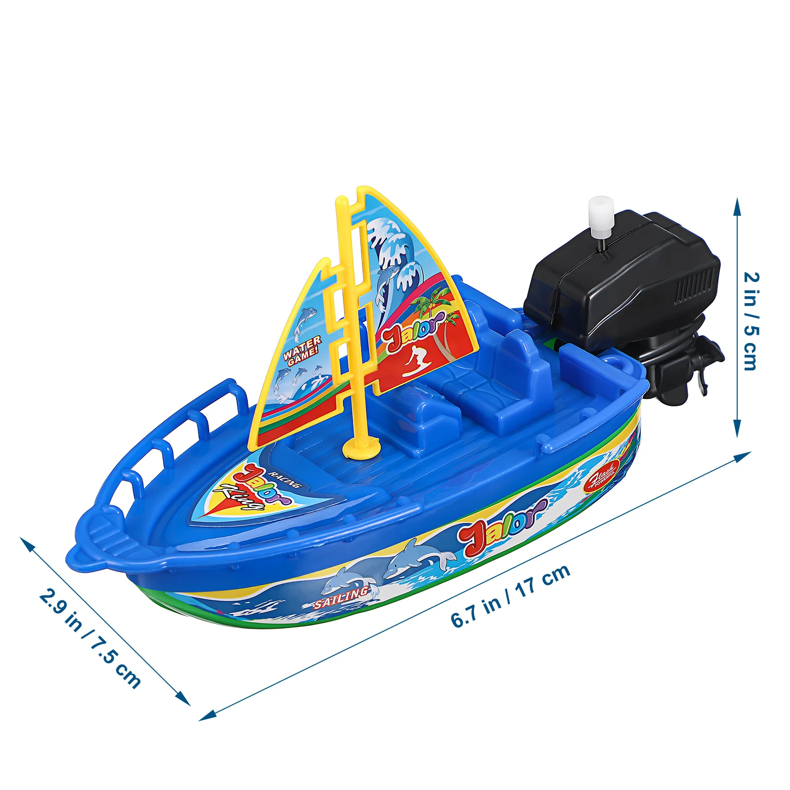 6 Pcs Playing Boat Sail Sailboat Decor Toy Boats For Kids Speedboat Plastic Bath Toys