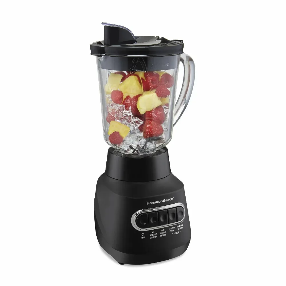 Power Elite Blender, 40 oz. Glass Jar, Stainless Steel Blades, 800 Watts, Black, 58175