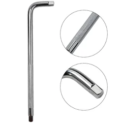 1pcs Extension L-Type Shaped Double End Non-Slip Socket Bent Bar 1/2inch 1/4inch 3/8inch Silver Anti-slip Knurl Handle Wrench