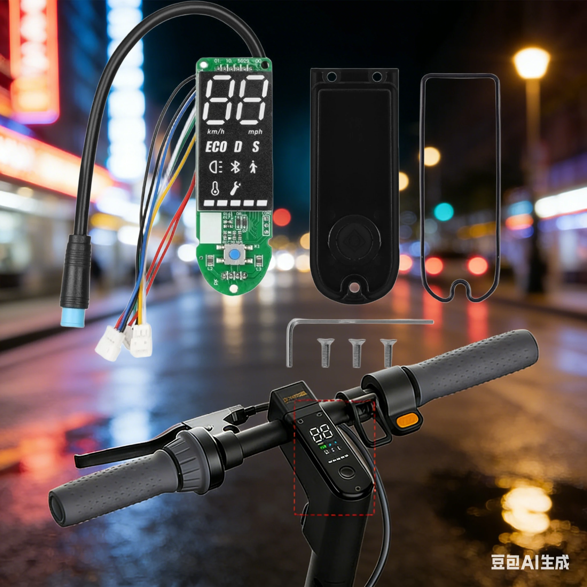 

MAX G30 Дисплей для электрического скутера, плата управления с крышкой приборной панели, дисплей для электронного скутера, приборная панель, модифицированные детали для самоката