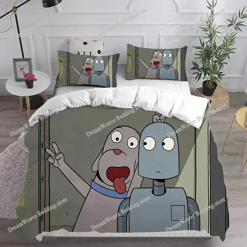 

Cartoon Robot Dreams Bedding Sets Comforter Quilt Bed Cover Duvetcover Pillow Case Kids Adult Size Home Textiles Luxury Gift