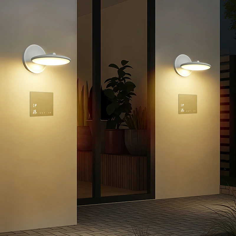 

12W COB LED Outdoor Wall Lanterns Rotatable Waterproof IP67 Yard Porch Light Fixture Indoor Bedroom Bedside Lamp 3000K Garden