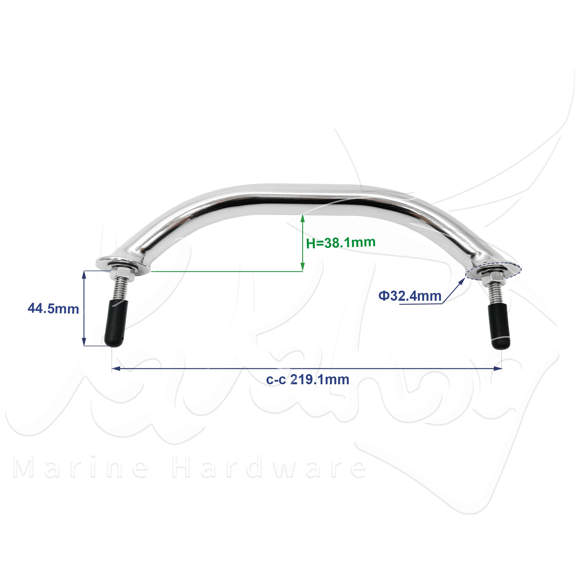  Marine grade Stainless steel 8" Handrail for Boat Yacht Fishing marine accessory