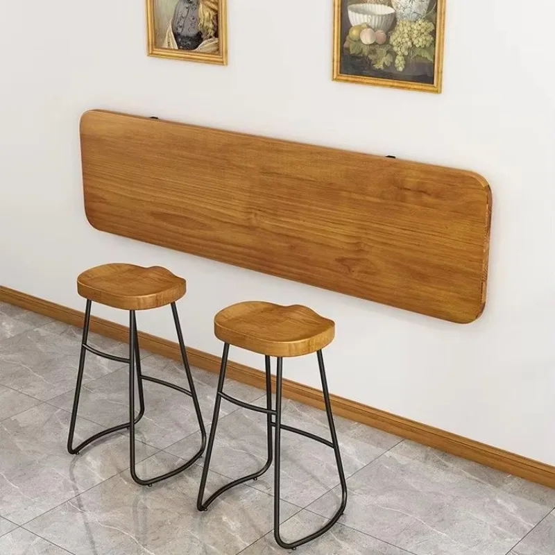 

‌Solid Wood Floating Wall-Mounted Desk | Foldable Study Table with Storage, Space-Saving Modern Design for Home Office & Bedroom