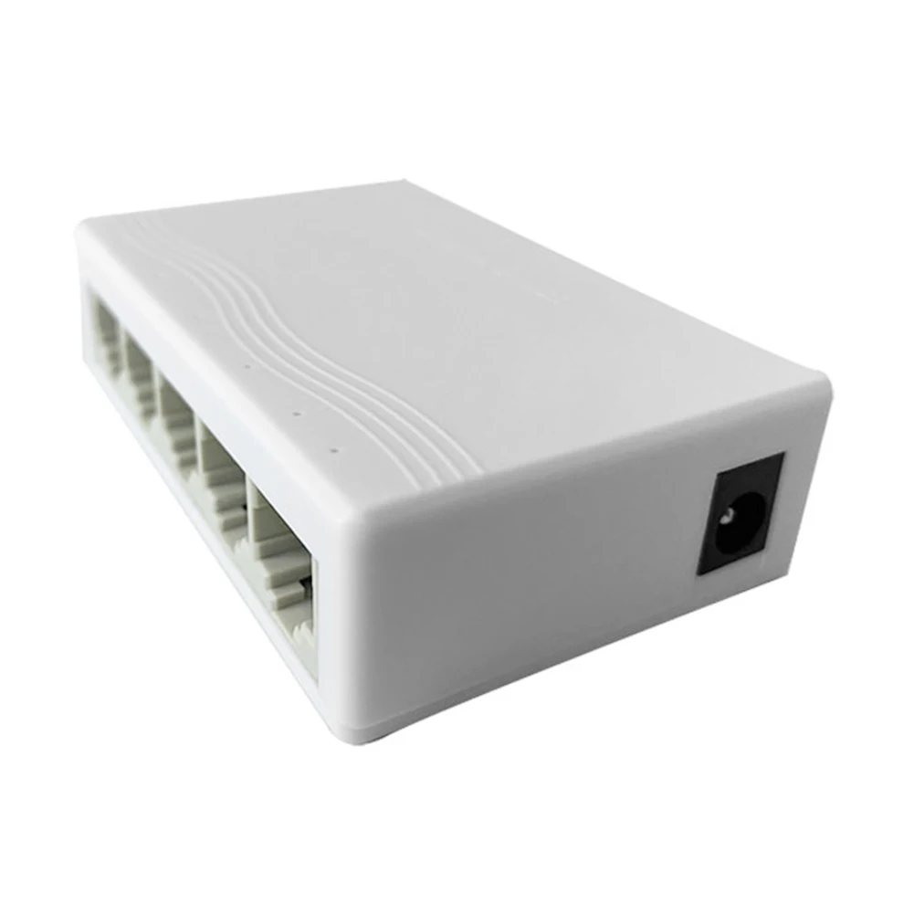 Conmutador Gigabit Ethernet de 5 puertos, conmutador inteligente de alto rendimiento, Mini interruptores de red de 10/100/1000Mbps, caja de plástico/Metal
