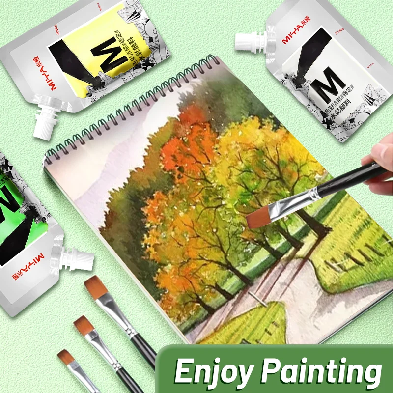 1pc Gouache Paint for Colouring,100 ml/3.38oz,42 Vibrant Colors,Portable for Drawing,Canvas,Jelly Cup for Artists,Back to School