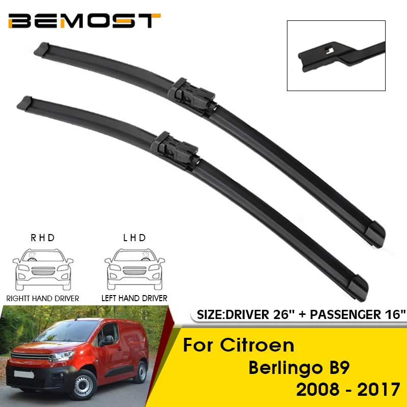 

Car Wiper Blades For Citroen Berlingo B9 2008-2017 Windshield Windscreen Front Window Blades 26"+16" Car Accessories