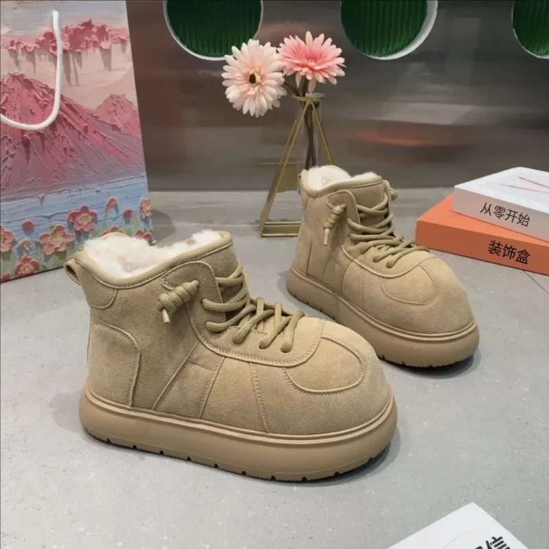 High-top Bread Snow Boots for Women, 2026 New Style, Thick Padding, Anti-slip and Warm Cotton Boots