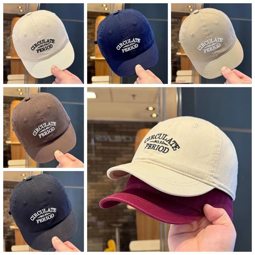 البوليستر قبعة بيسبول رياضية خطابات لينة خمر بطة اللسان قبعة مريحة الشمس حماية في الهواء الطلق خطابات قبعة بيسبول #4