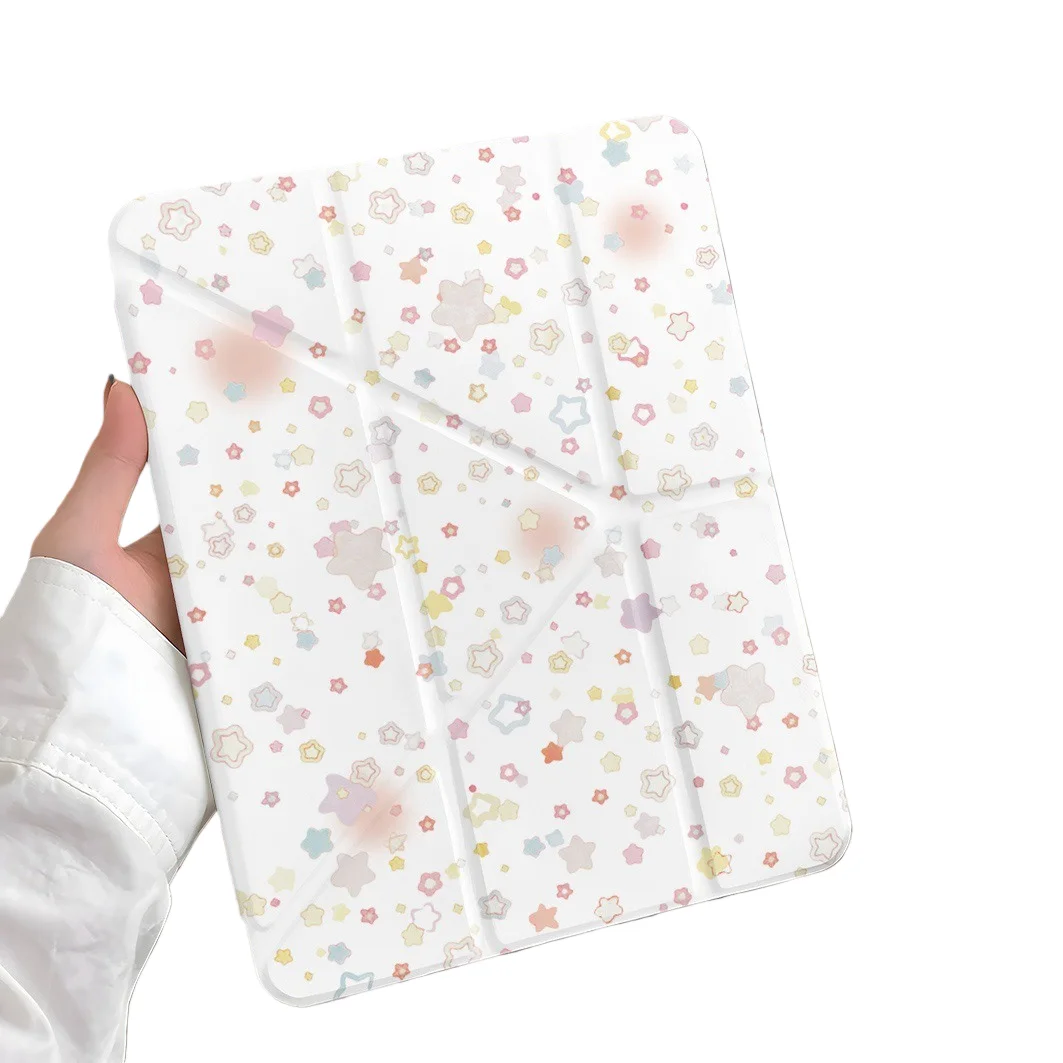 Blurring Star Pen Slot Tablet Case For Mini7 6 iPad Pro2024 2022 2021 2020 2019 2018 2017 11 10 9 8 7 6 5 Air7 6 5 4 3 2 1 Cover