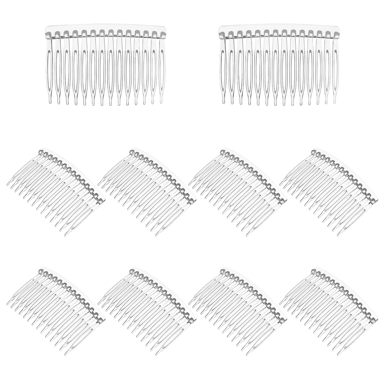 Hair Accessories Decorations Transparent Comb Clip Combs for Women Side Ladies Wedding Girls 14-teeth Pins