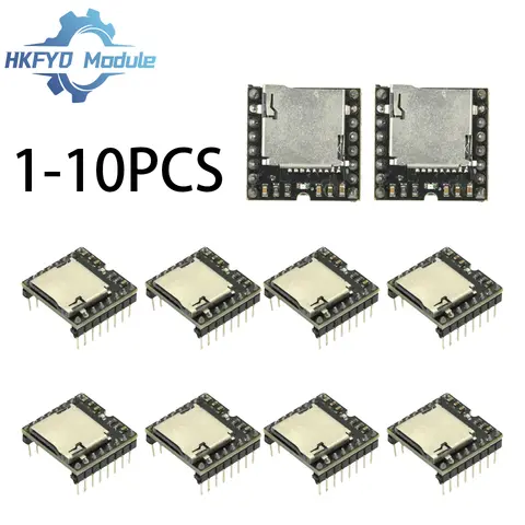 1-10pcs DFPlayer Mini MP3 Player Module – TF Card & USB U Disk Support, Serial Control, Audio Output, for Arduino