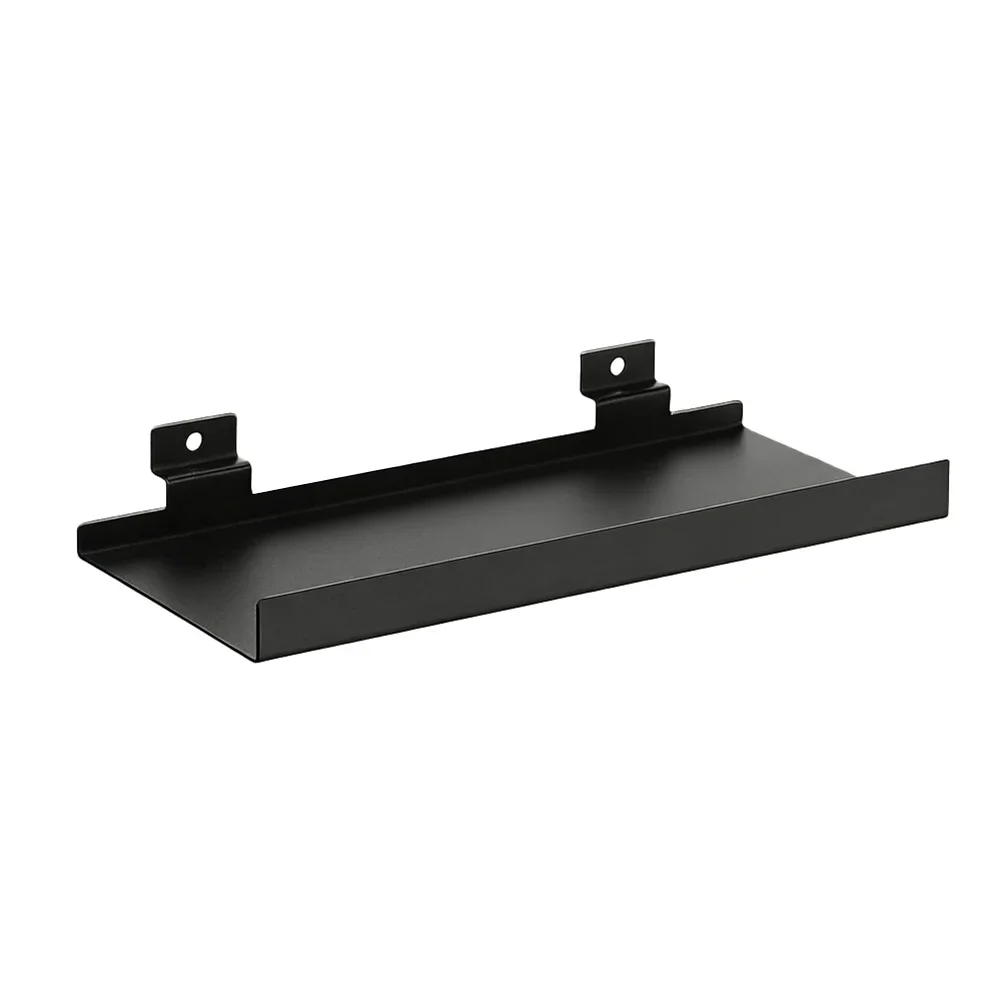 Metal Wall-Mounted Slat Shelf, Iron Storage Rack For Home Or Office Display, 25X12.5X3.5 Cm Space-Saving Organizer, Easy Install