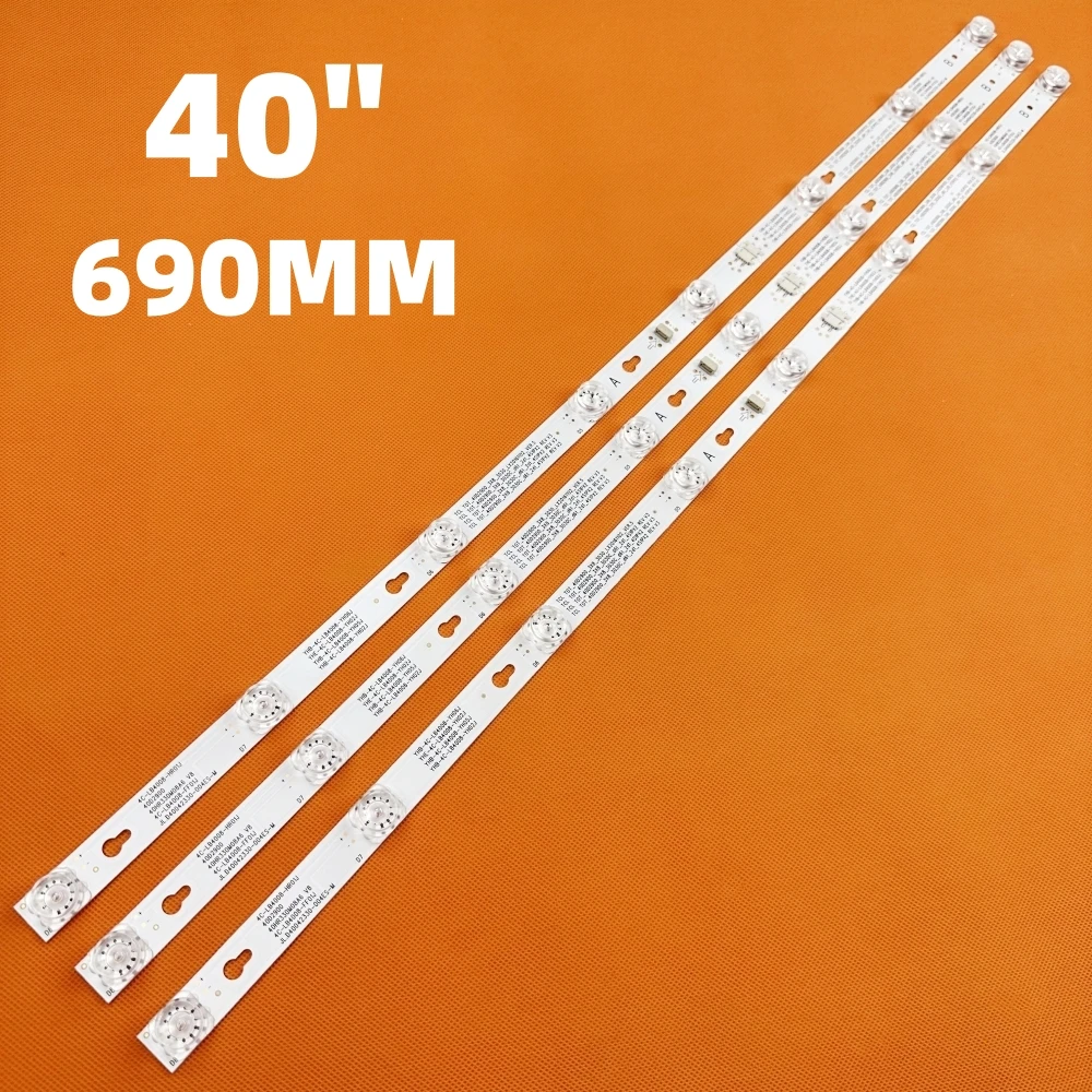 

LED Backlight strip TOT-40D2900-3X8-3030C for F40D4026 40DS500 40FB5426 40FB5446 40FC3201 LVF395ND1L40FC3221 40FC3206 F40D4021