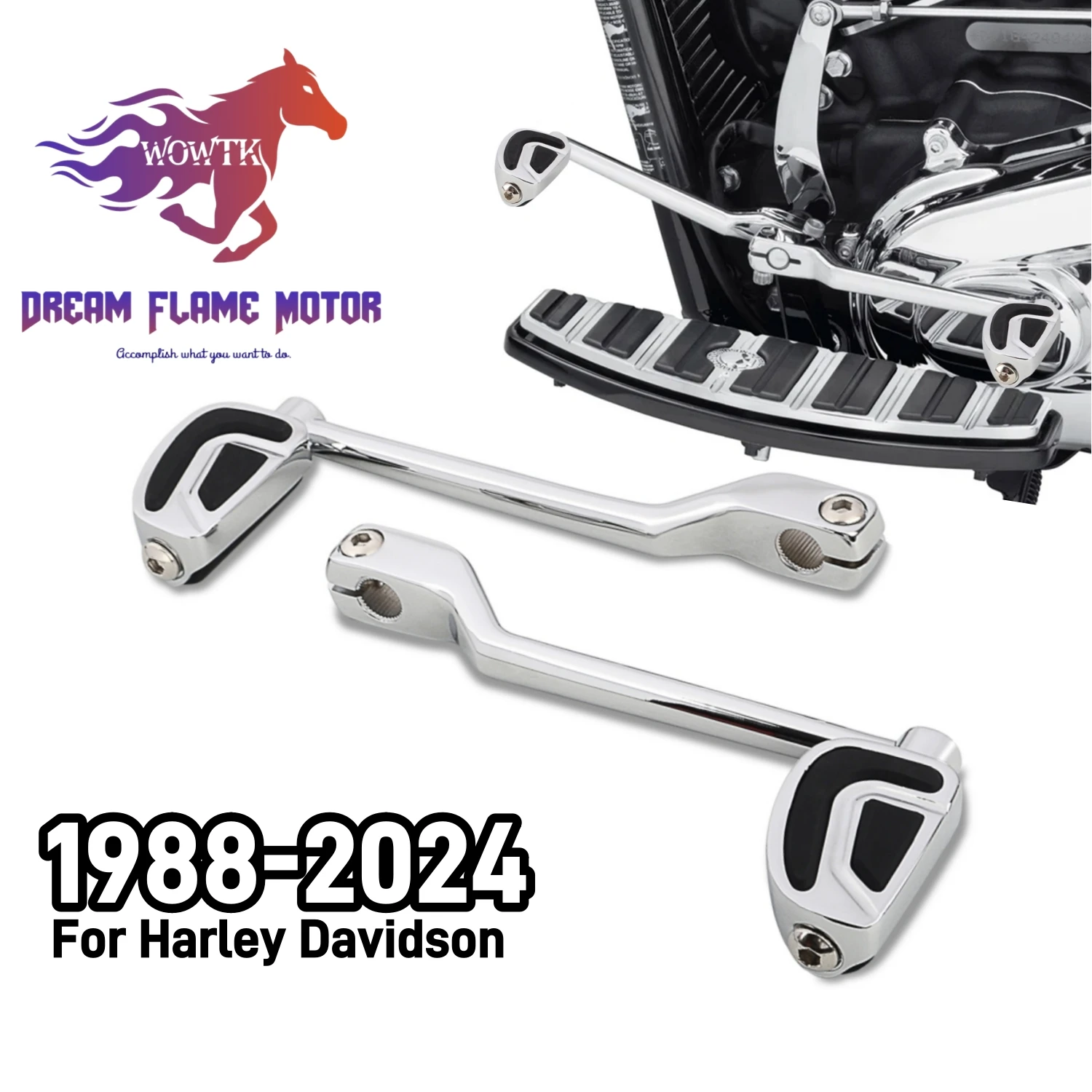 

Pegs передач Heel Toe Вал переключения передач Рычаг передач для мотоциклов Для Harley Touring FL Softail CVO Road King Street Glide FLHX Ultra Electra Glide FLHT Fat Boy 1986-2024 аксессуары для мотоциклов