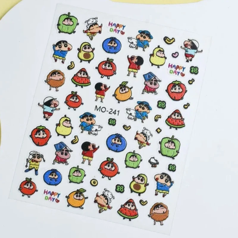 Crayon Shin-chan Creative Paper Guka Notebook Embossed Stickers Cartoon Phone Stickers Nail Art Stickers Accessories Gift view 4
