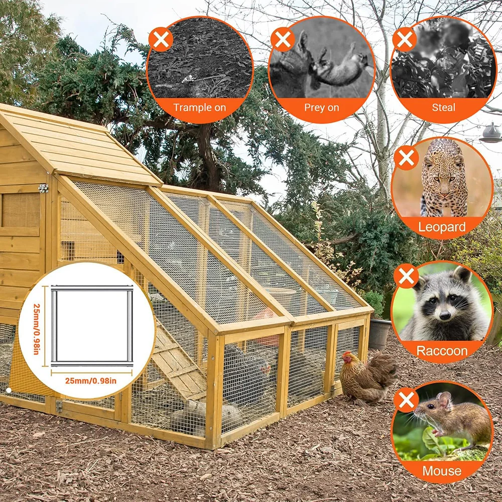 25 متر × 1 متر سياج شبكي سلكي مجلفن 25 مللي متر شبكة 0.9 مللي متر سمك سلك دجاج أرنب مقاوم للصدأ لحديقة السرير المرتفعة