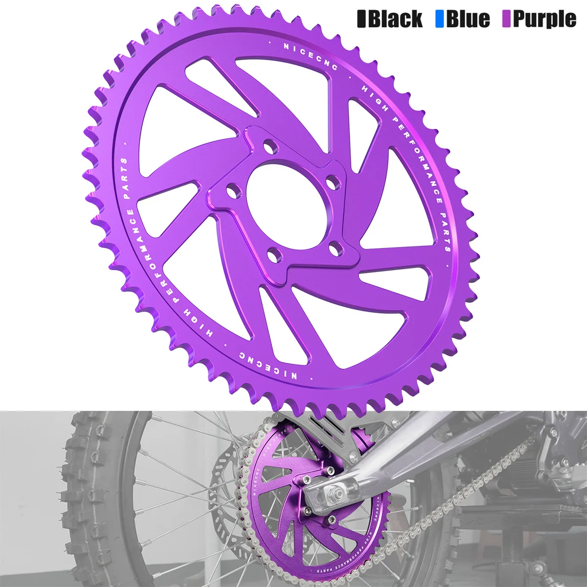 

For Surron Electric Bike 58 Teeth Rear Chain Sprocket For 2025 2024 2023 Surron Light Bee X S L1E Surron Light Bee Enhanced Part