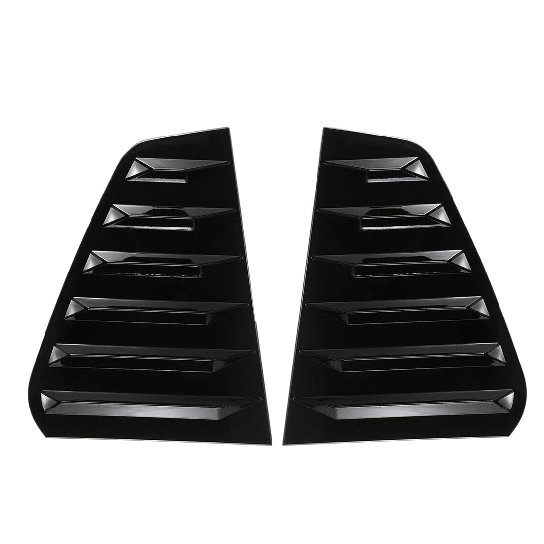 Car Rear Side Window Louvers, for Golf 7 R MK 7 7.5 2013-2020 Racing Style Window Blinds Air Vent Scoop Cover Black