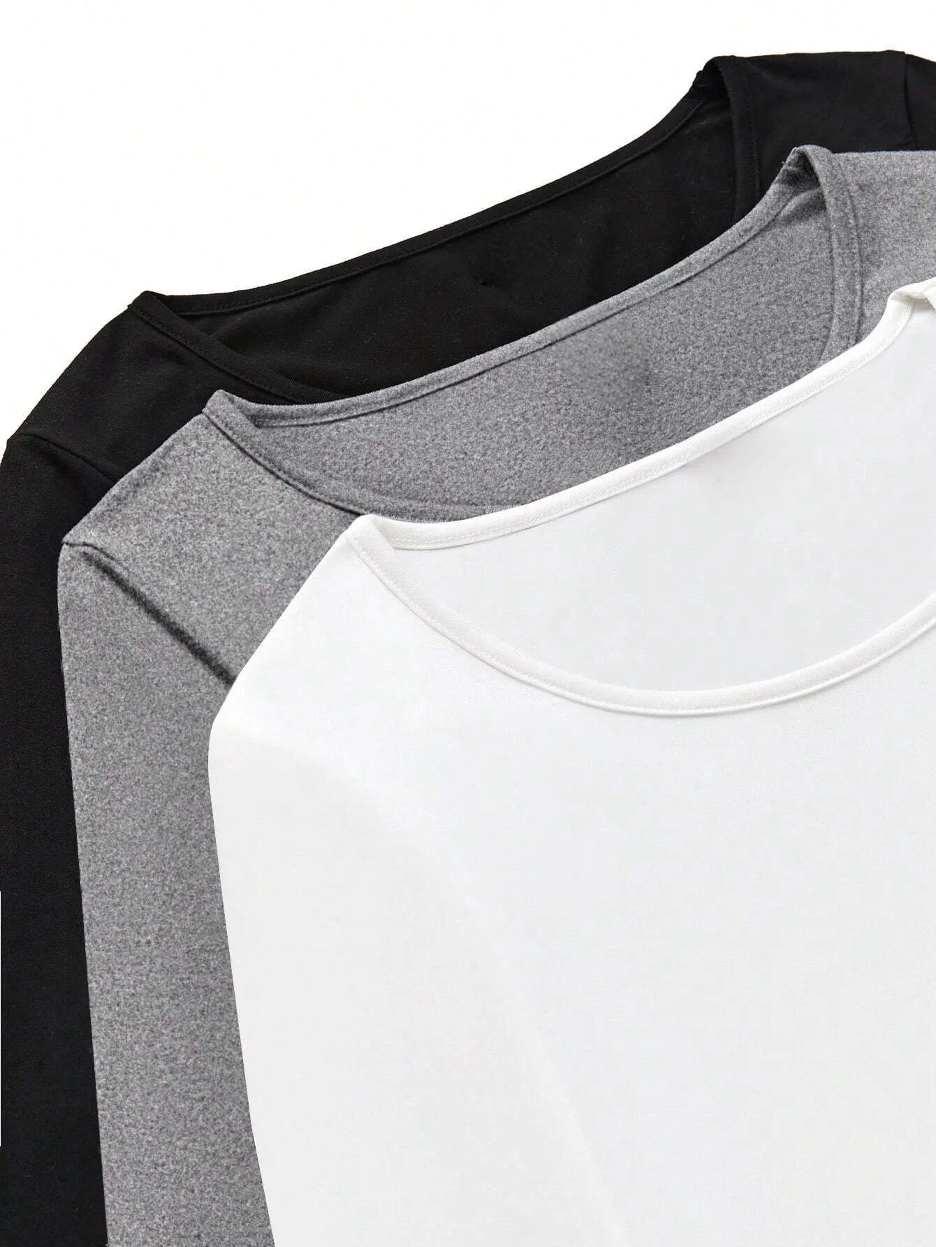 

Новая модная и универсальная однотонная женская футболка с длинными рукавами из трех предметов.