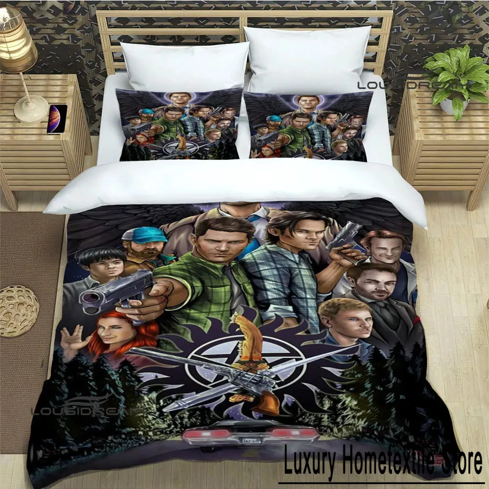 supernatural join the hunt Bedding Sets exquisite supplies set duvet cover bed comforter set bedding set luxury birthday gift