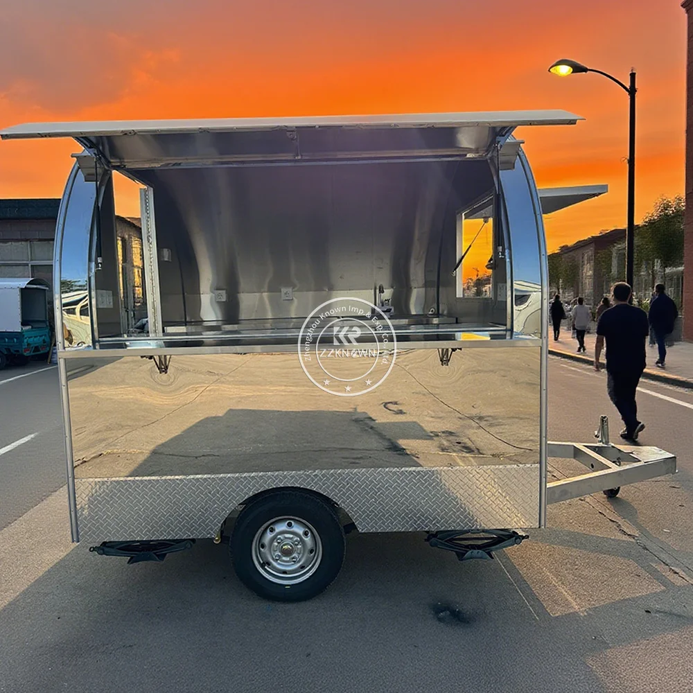 

Street Food Truck Coffee Pizza Cart Mobile Catering Truck Customized Fast Food Van Trailer Concession Food Trailer With CE