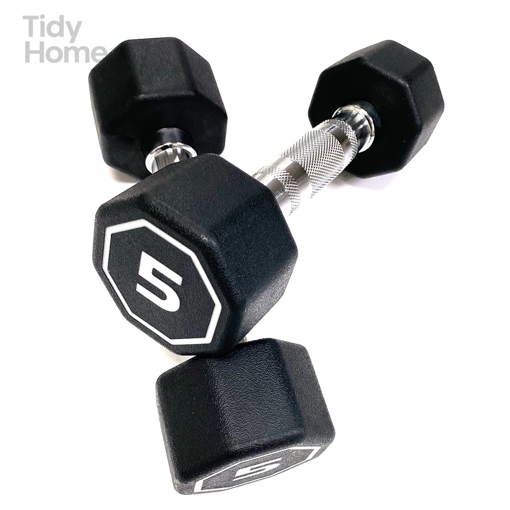 

Premium and durable Octagonal Dumbbell, Large Numbers, Chrome Plated Contour Knurled Handle ,OCTAGON DUMBBELL DESIG ,black