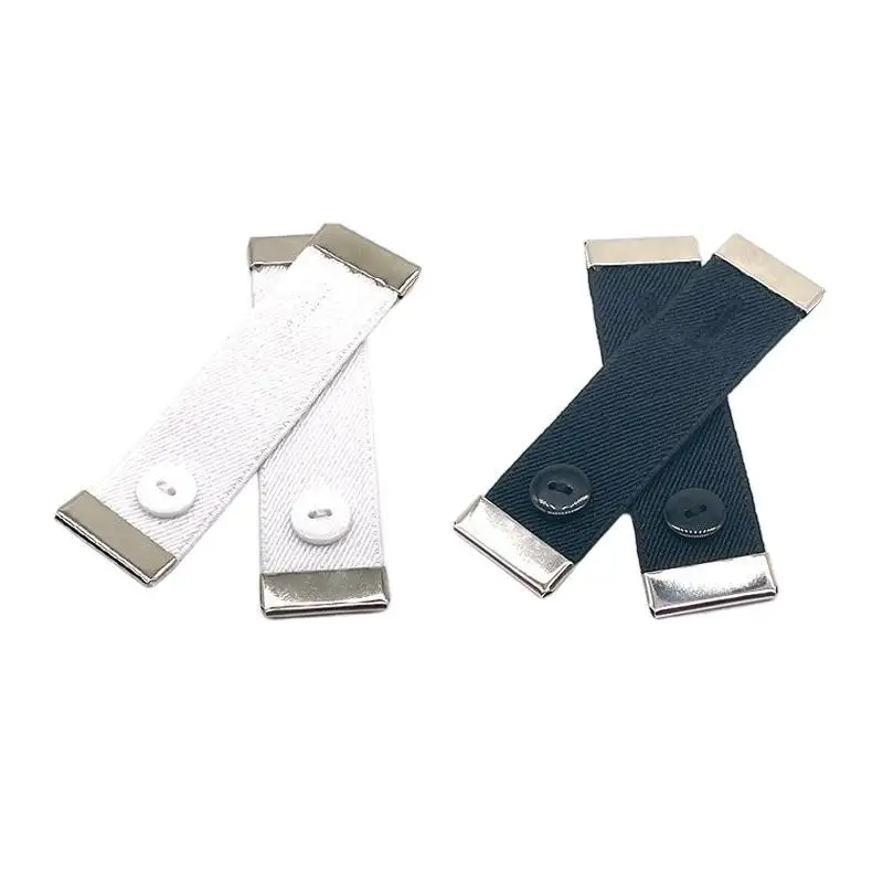1Pair Fashion Simple Shirt Cuff Extender Elastic Sleeve Holder Unisex Cufflinks Arm Cuffs Bands Extension Button Accessories