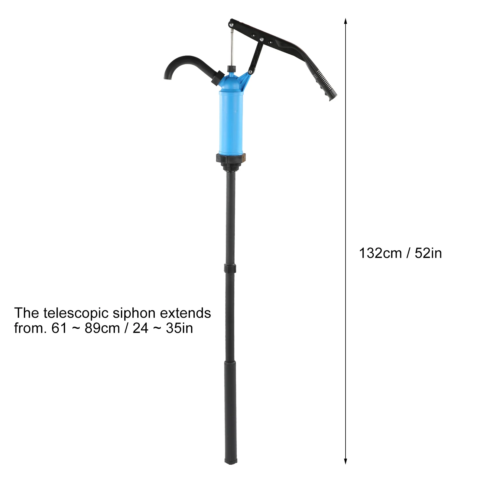 Barrel Drum Pump Adjustable Drum Pump Lever Action Barrel Drum Pump Manual Adjustable 55 Gallons for Conveying Fuel Liquids