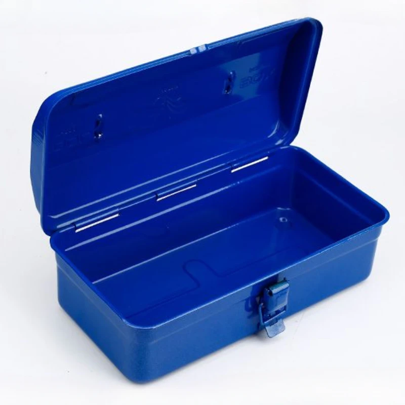 Caja de Herramientas de hierro grueso para el hogar, almacenamiento de Metal grande portátil para automóvil, resistente y duradero, múltiples