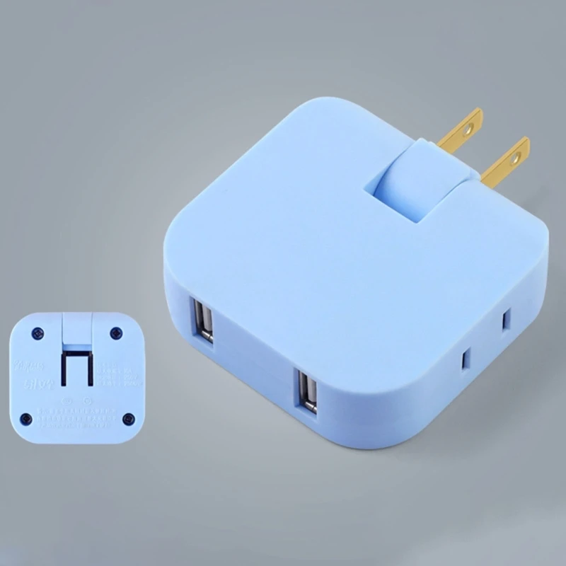 4 in 1 Rotatable Socket Converter Flat Pin Plug Outlet Extender Wall Tag Plug with 2USB Adapter 180°Rotary Dropship