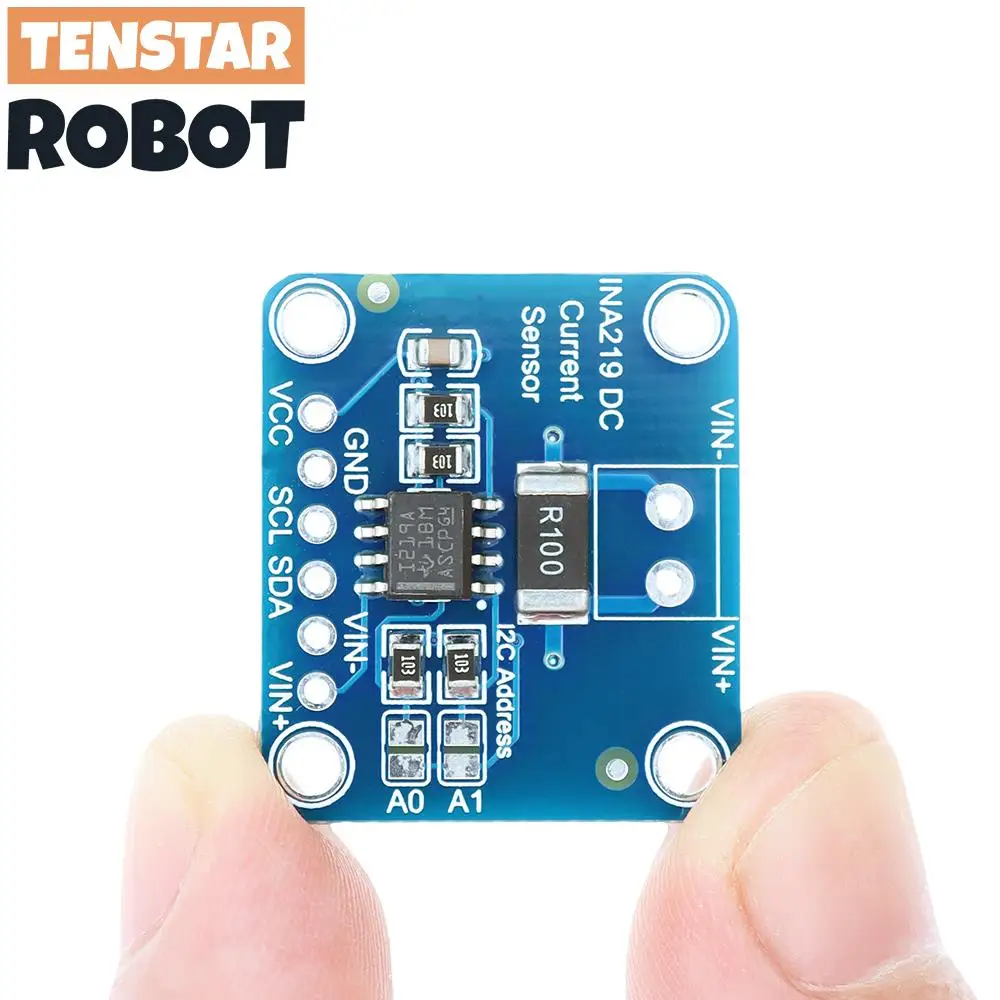 TENSTAR 3pcs INA219 Module Red/Blue Board DIY 3V-5V IIC I2C MCU-219 Bidirectional Current Power Supply Monitoring Sensor Module
