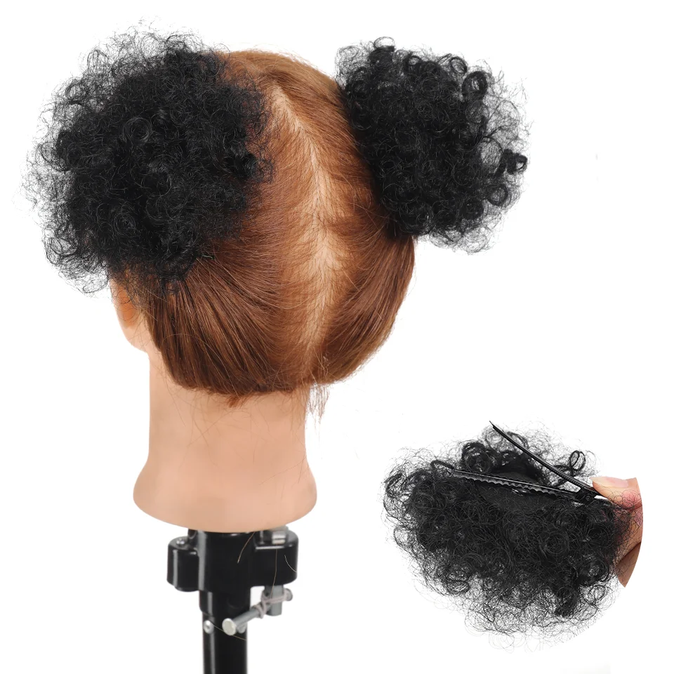 2 Pcs Small Size Synthetic Afro Puff Hair Buns