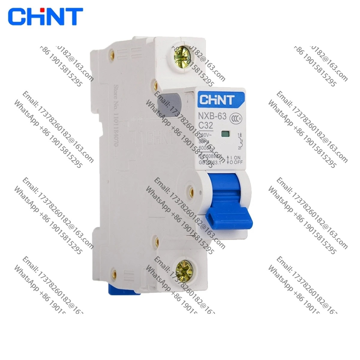 CHINT AC MCB 1P NXB-63 230V 1A 2A 3A 6A 10A 16A 20A 25A 32A 40A 63A NXB-63 C curva disjuntorDZ47 Preço de 5 peças