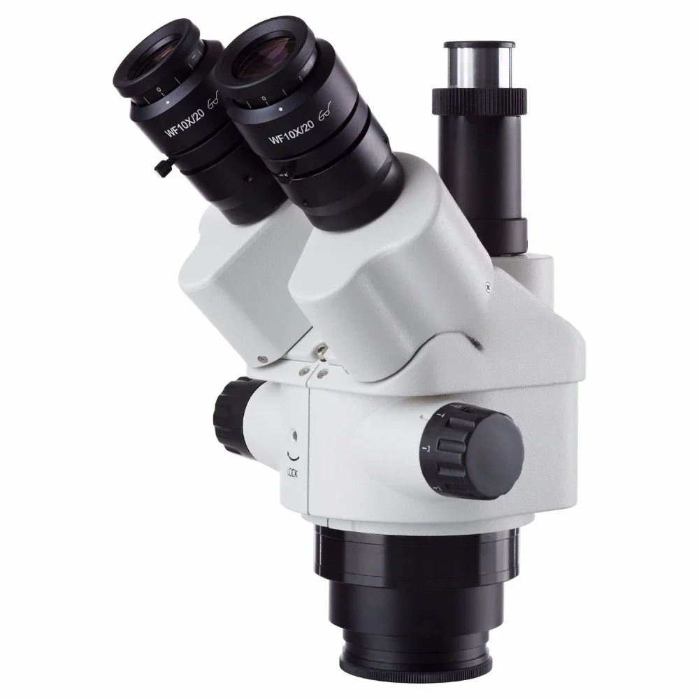 7X-45X Simul-Focal Trinocular Zoom Stereo Microscope Head