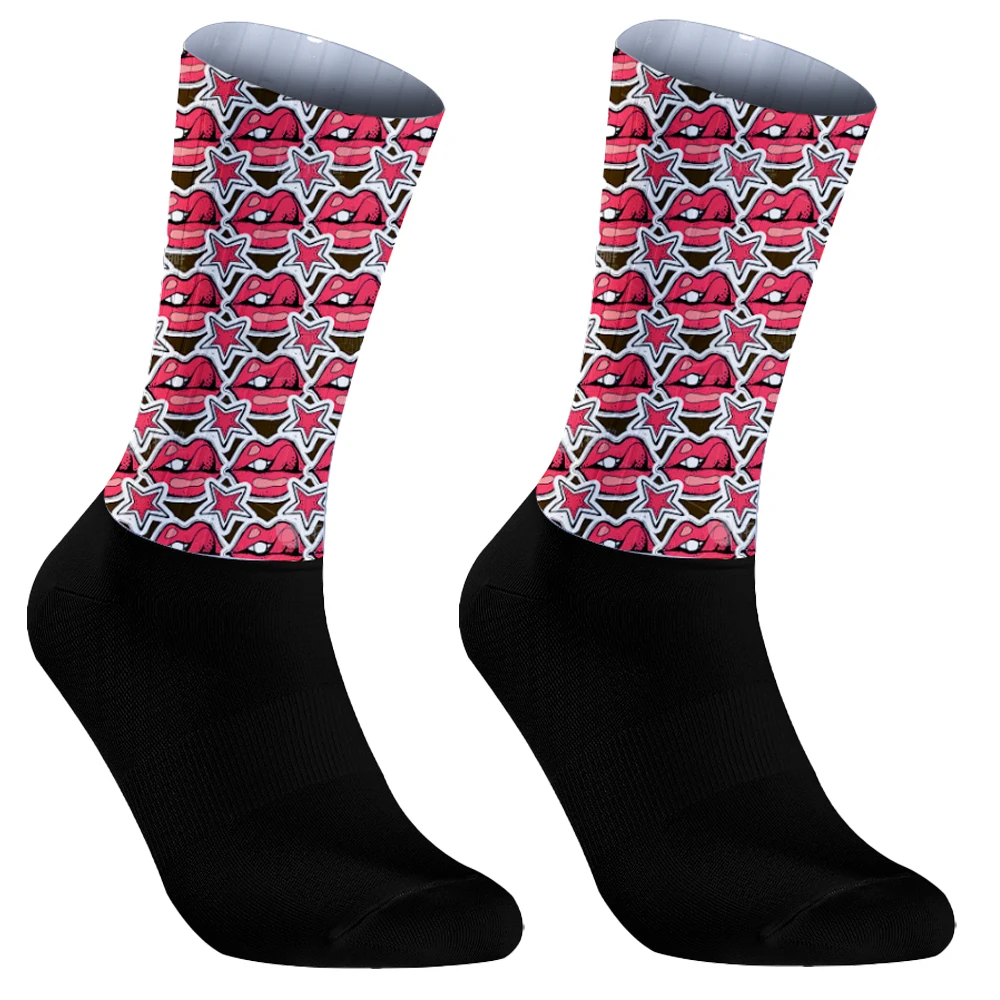 Chaussettes de cyclisme de dessin animé pour hommes et femmes, bas de vélo de montagne, haute qualité, printemps, été, automne, hiver, cadeaux, 2024