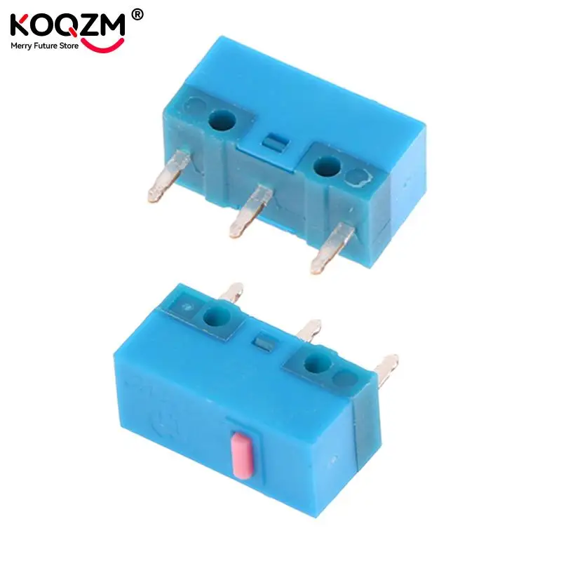 1pc Blue Shell Pink Dot Mouse Micro Switch Button 80 Million Life Computer Mouse Maintenance Replacement Mouse Accessories